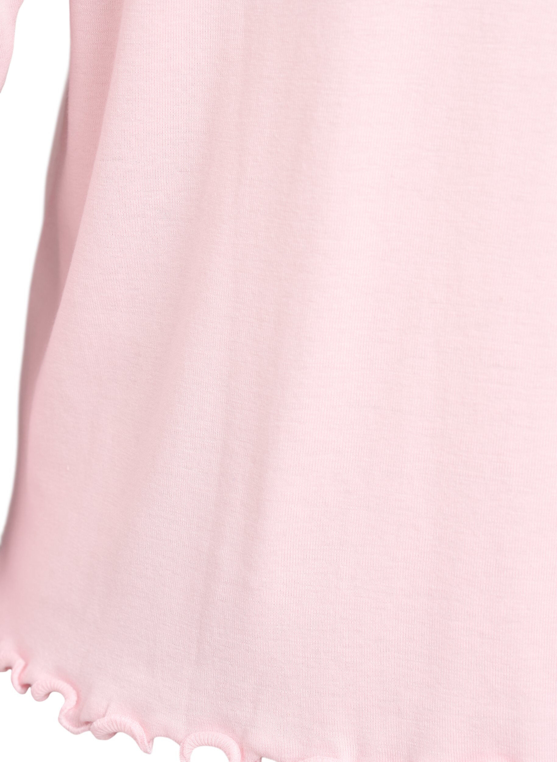 ZizziJersey-Bluse mit Kn&ouml;pfen und wellenf&ouml;rmigen S&auml;umen, Pink, Packshot image number 3