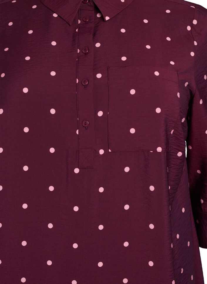 Kleid mit Kragen und Brusttasche, Rot, Packshot image number 2