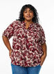 Geblümte Bluse mit kurzen Ärmeln, Rot, Model image number 0
