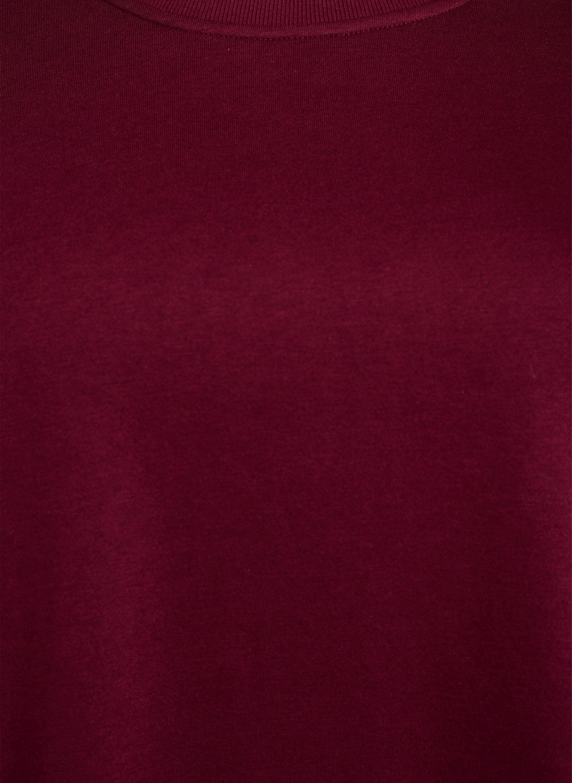 ZizziSweatshirt mit Fransen, Dunkles Bordeaux, Packshot image number 2
