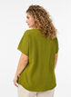 Bluse mit kurzen &Auml;rmeln und Rundhalsausschnitt, Gr&uuml;n, Model image number 2