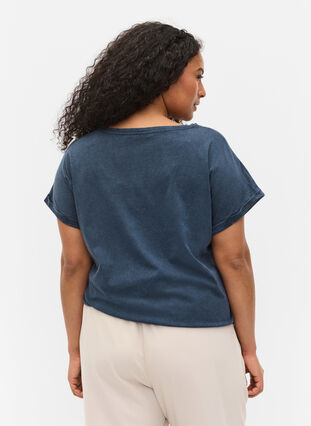 T-Shirt aus Bio-Baumwolle mit Aufdruck, NavyBlazer Acid Bird, Model image number 1