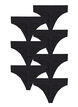 7-pack G-String aus Baumwolle, Schwarz, Packshot image number 1