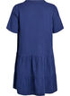 Kurzes A-Linien-Kleid aus Baumwollmusselin, Blau, Packshot image number 1