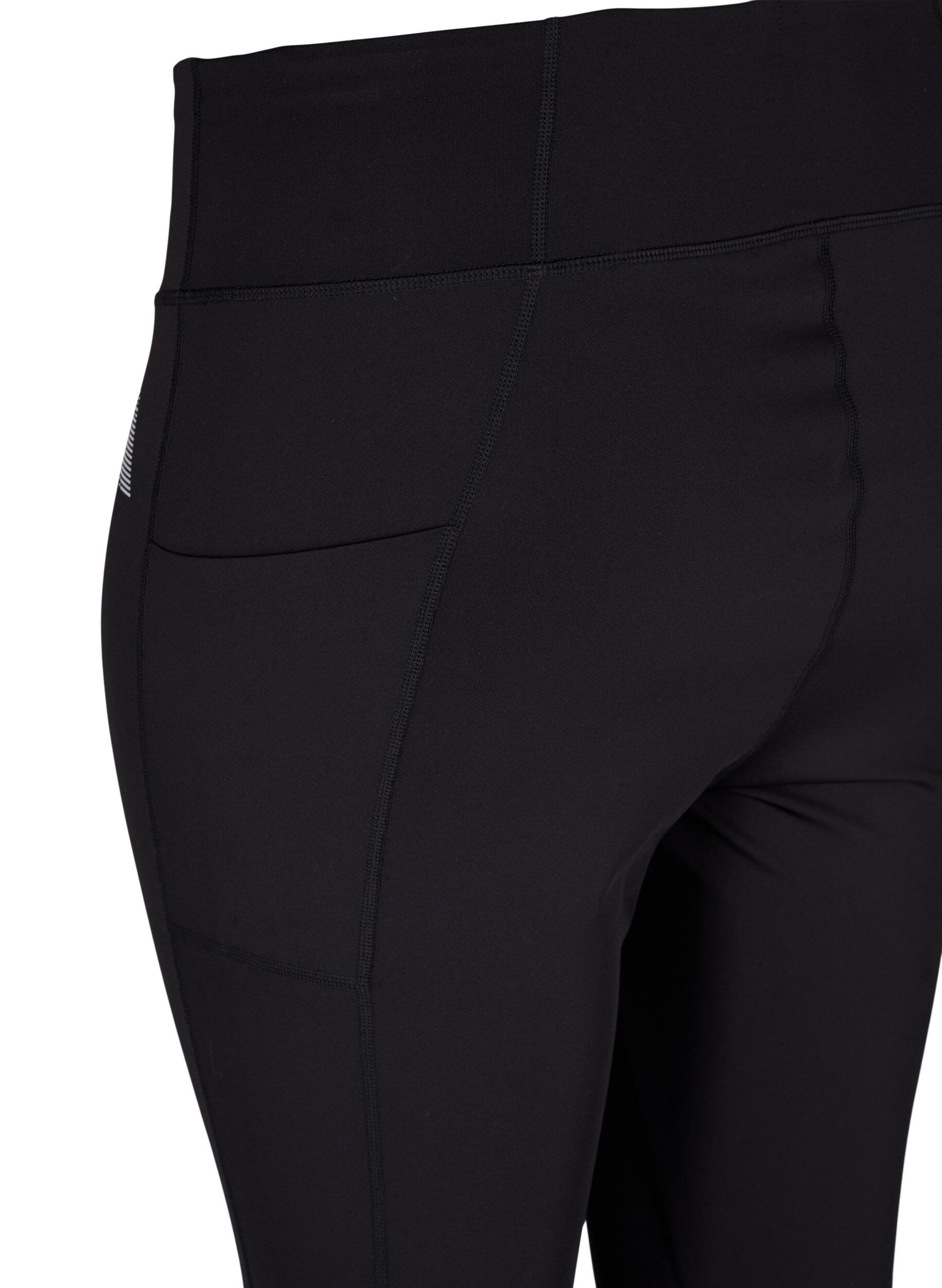 ZizziCORE, POCKET TIGHTS - Trainingstights mit Mesh, Black, Packshot image number 3