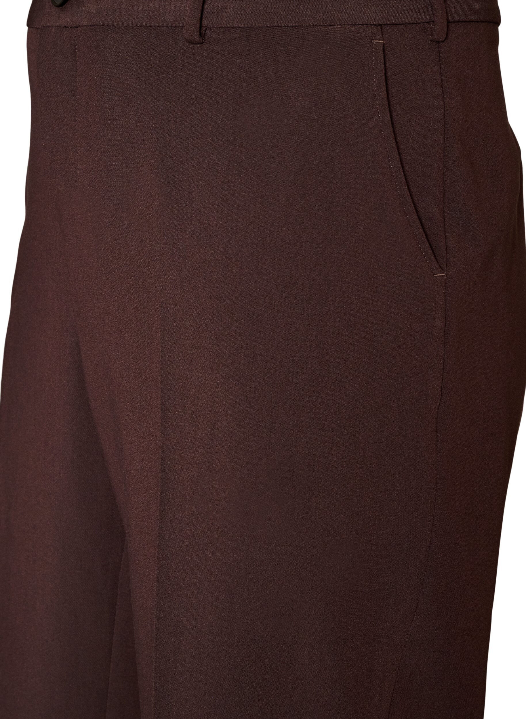 ZizziWeite Anzughose mit hoher Taille, Braun, Packshot image number 2