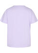 T-Shirt aus Baumwolle mit Spitzenband, Lavender, Packshot image number 1