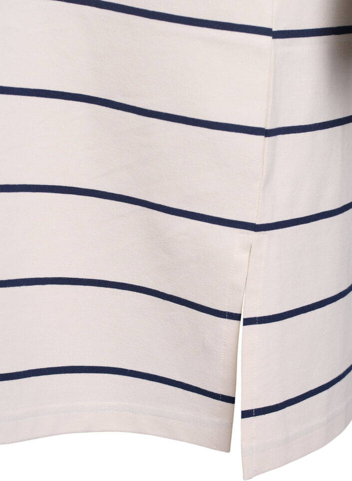 Kurzes Jerseykleid mit Streifen, Beige, Packshot image number 3