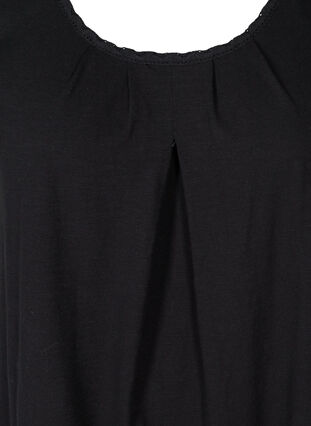 Ärmelloses Kleid aus Baumwolle, Black, Packshot image number 2