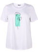 FLASH - T-Shirt mit Motiv, Bright White Flower, Packshot image number 0