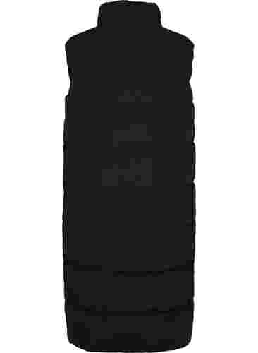 Lange Weste mit hohem Kragen Taschen, Black, Packshot image number 1