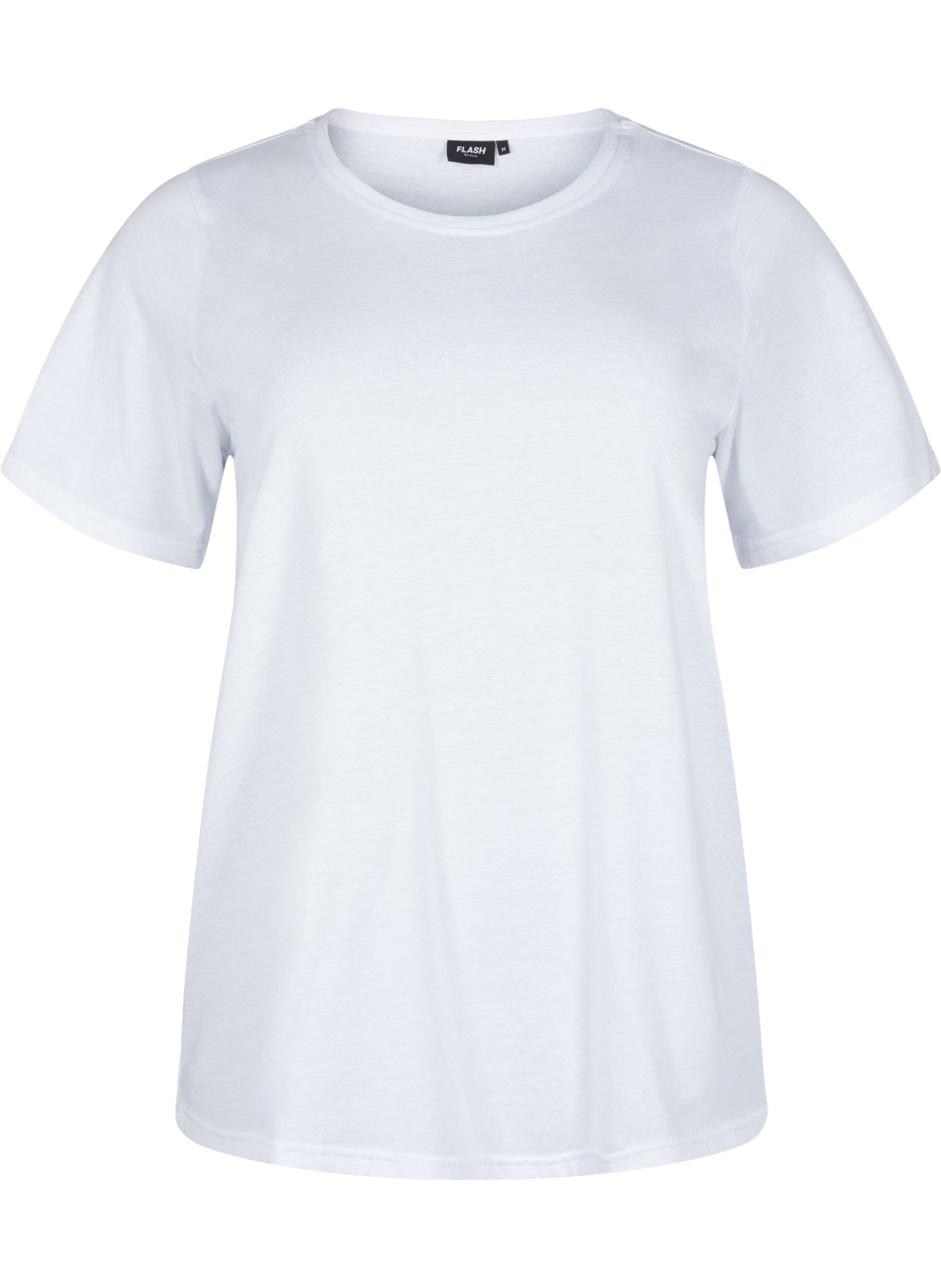 ZizziFLASH - 2er-Pack T-Shirts mit Rundhalsausschnitt, White/Black, Packshot image number 2