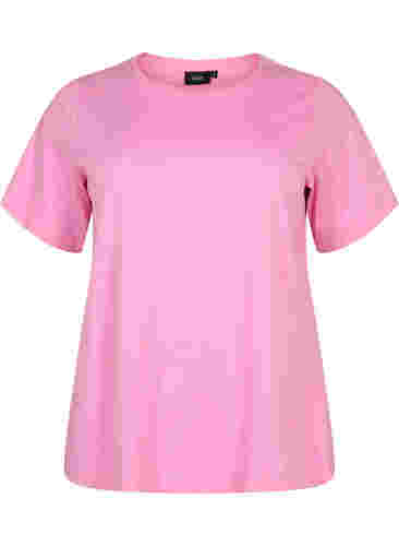 2er-Pack basic T-Shirts aus Baumwolle, Rosebloom/Navy B, Packshot image number 2