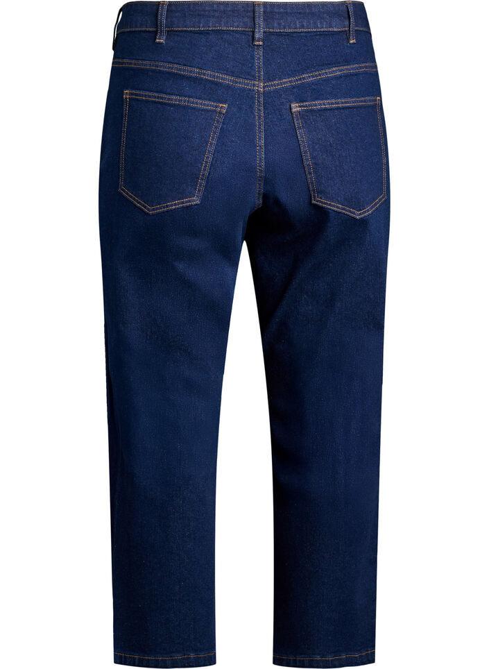 Gek&uuml;rzte Vera Jeans mit geradem Bein, Blau, Packshot image number 1