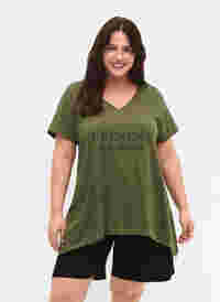 T-Shirt aus Baumwolle mit kurzen Ärmeln, Thyme PRESENT, Model