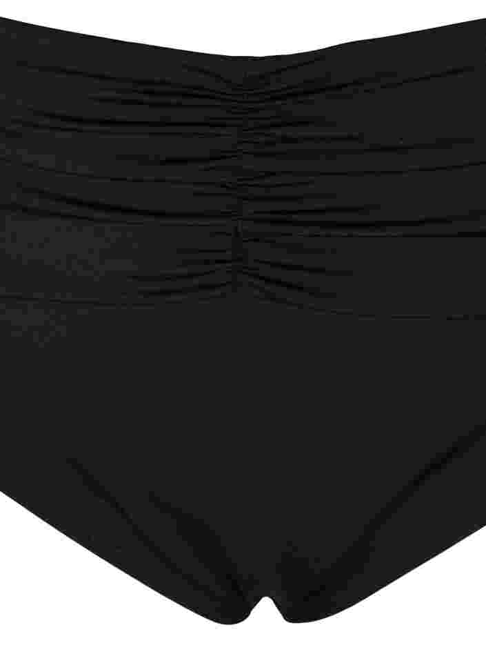 Hochtaillierter Bikinislip mit hohem Beinausschnitt, Black, Packshot image number 2