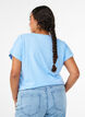 Kurz&auml;rmeliges T-Shirt aus einer Baumwollmischung, Blau, Model image number 2