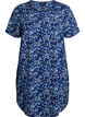 Kleid mit Aufdruck und kurzen &Auml;rmeln, Blau, Packshot image number 0