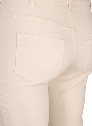 Schmal geschnittene Emily-Jeans mit normal hohem Bund, Oatmeal, Packshot image number 3