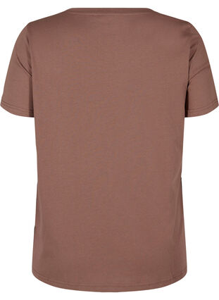 T-Shirt aus Bio-Baumwolle mit Aufdruck, Deep Taupe, Packshot image number 1