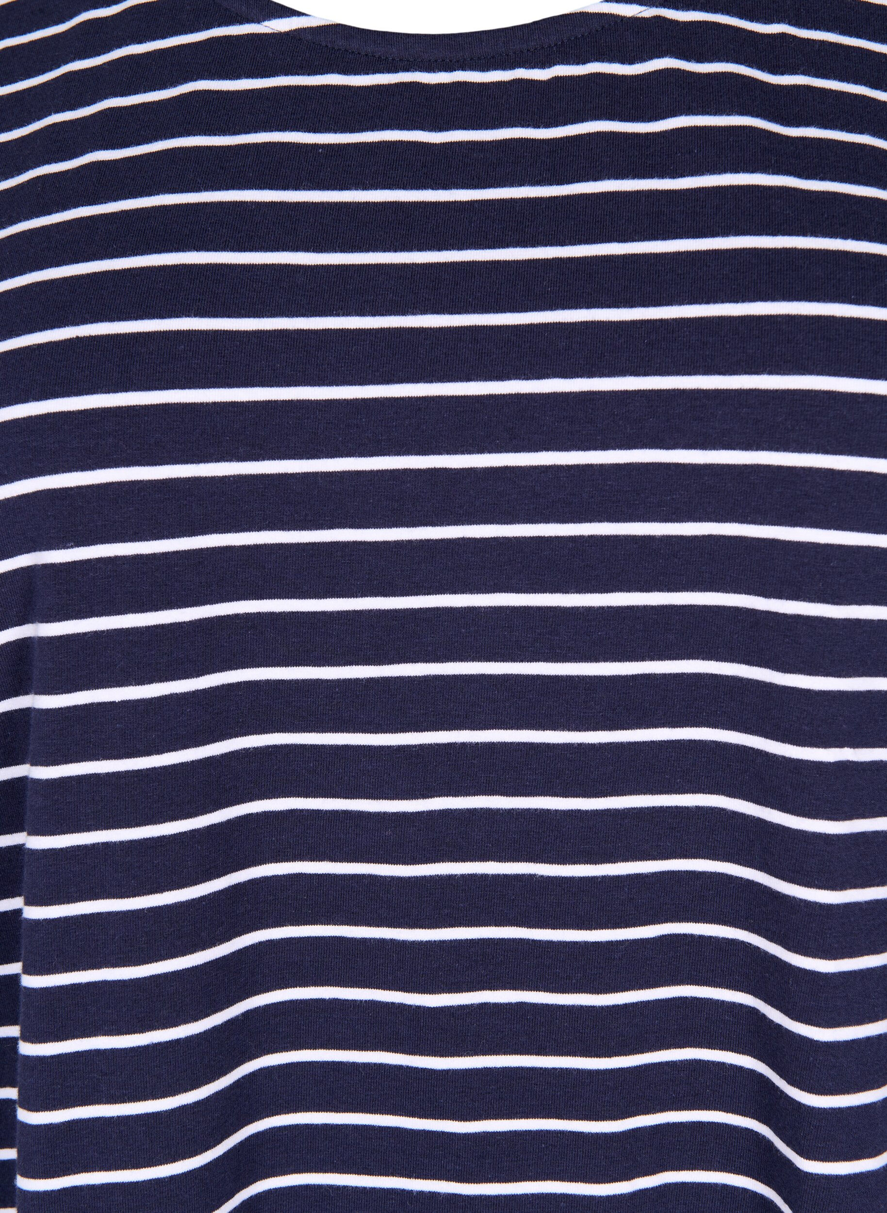 ZizziT-Shirt aus Baumwolle mit Streifen, Night Sky W. Stripe, Packshot image number 2