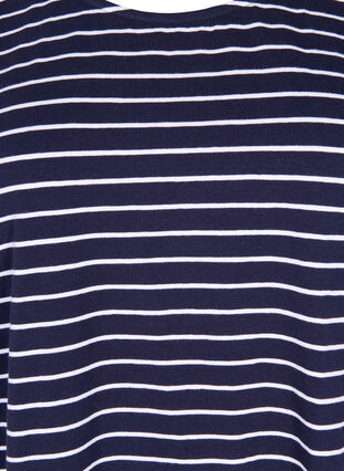 T-Shirt aus Baumwolle mit Streifen, Night Sky W. Stripe, Packshot image number 2