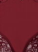 Slip mit Spitze und einem Schleifendetail hinten, Dunkles Bordeaux, Packshot image number 2