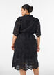 Hemdblusenkleid aus Broderie Anglaise mit Bindeg&uuml;rtel, Schwarz, Model image number 2