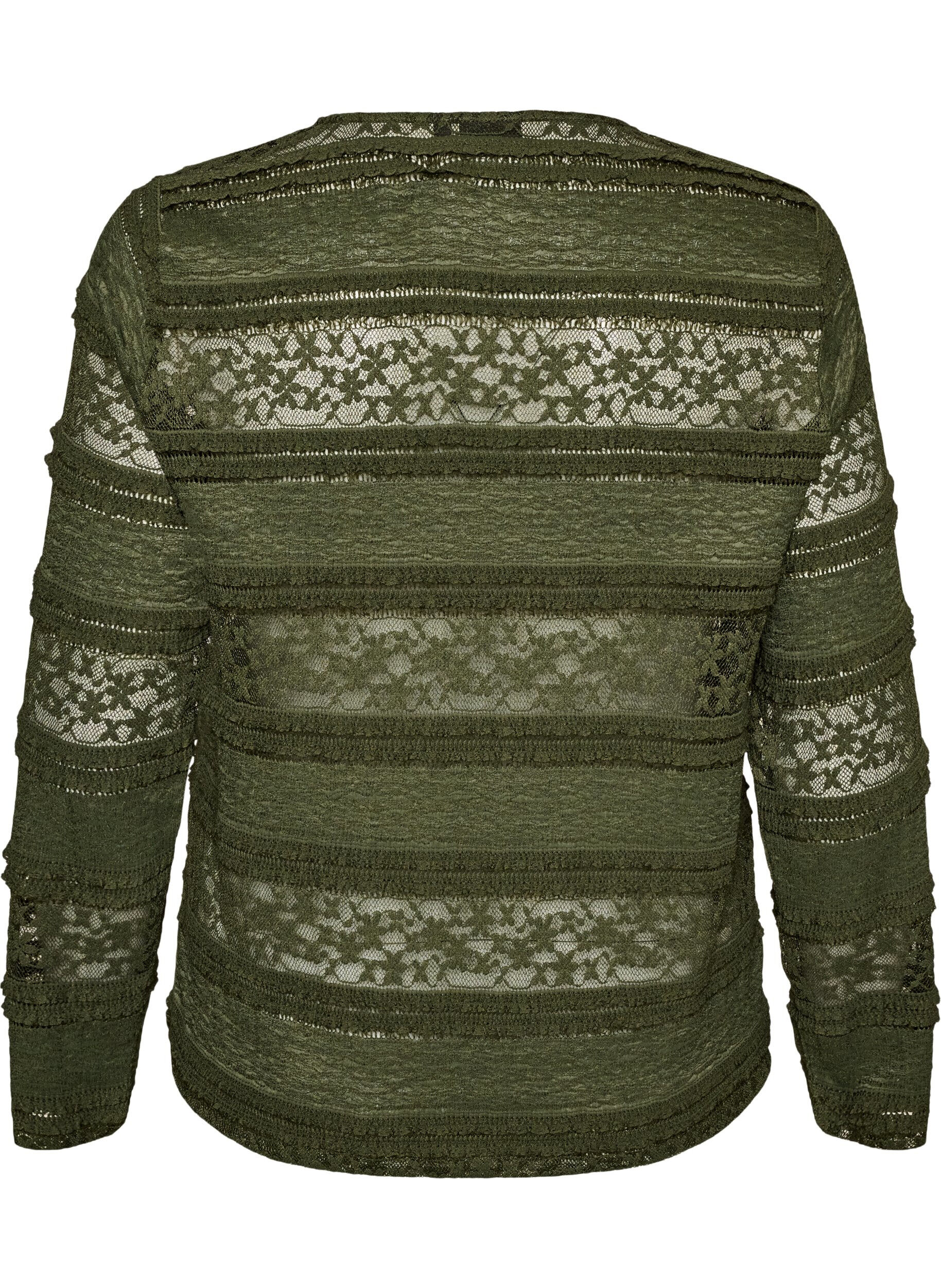ZizziBluse aus Spitze mit langen &Auml;rmeln, Gr&uuml;n, Packshot image number 1