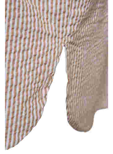 Gestreiftes Baumwollhemd mit 3/4 Ärmeln, Natural Stripe, Packshot image number 3