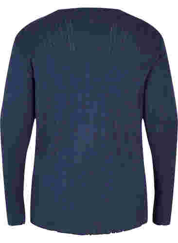 Langärmeliges Pyjama-Oberteil aus 100% Baumwolle, Navy Blazer, Packshot image number 1