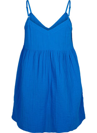 Strandkleid aus Baumwolle mit schmalen Trägern, Victoria blue, Packshot image number 1