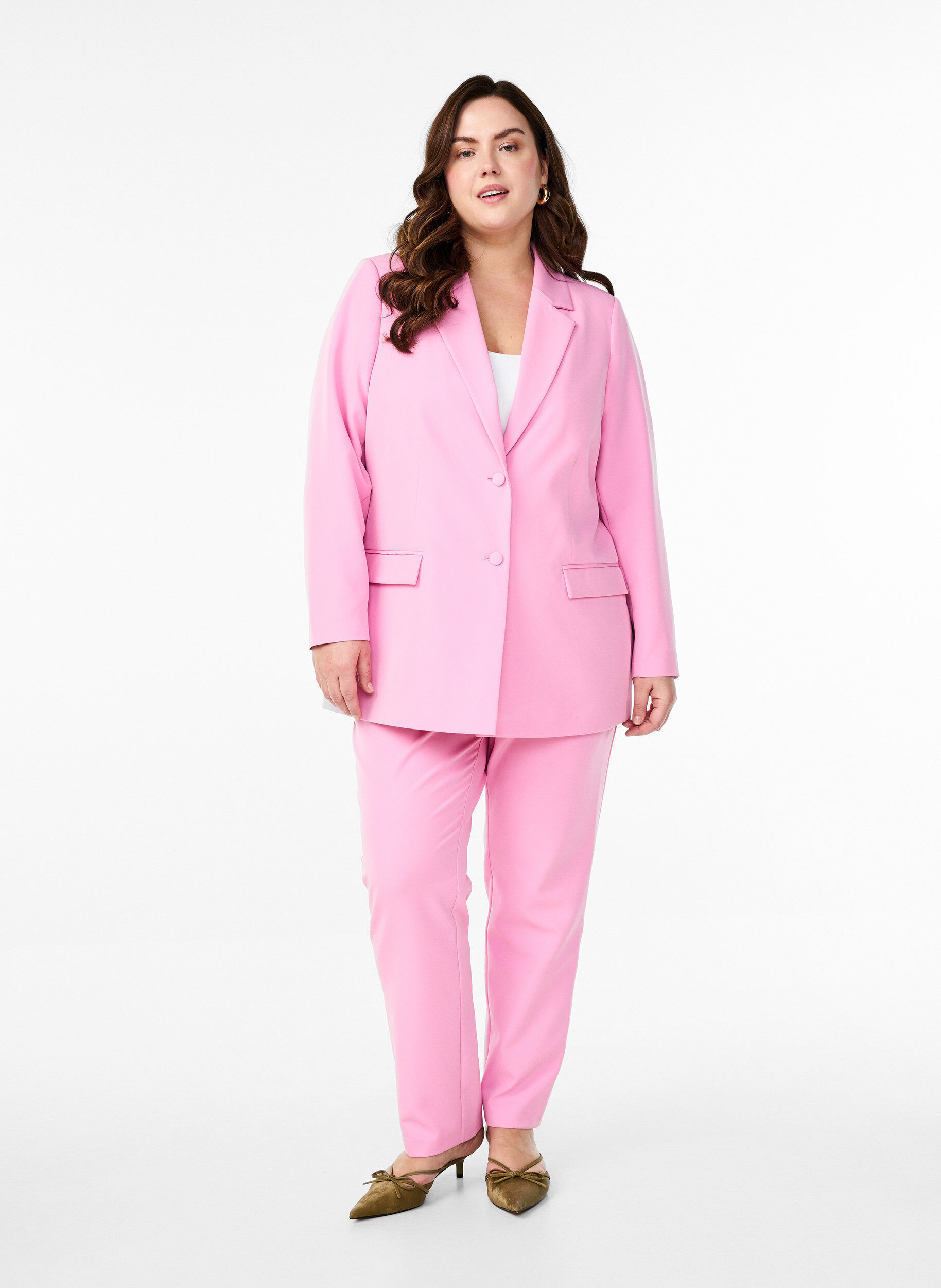 ZizziKlassischer Blazer mit Knopfverschluss, Pink, Model image number 1