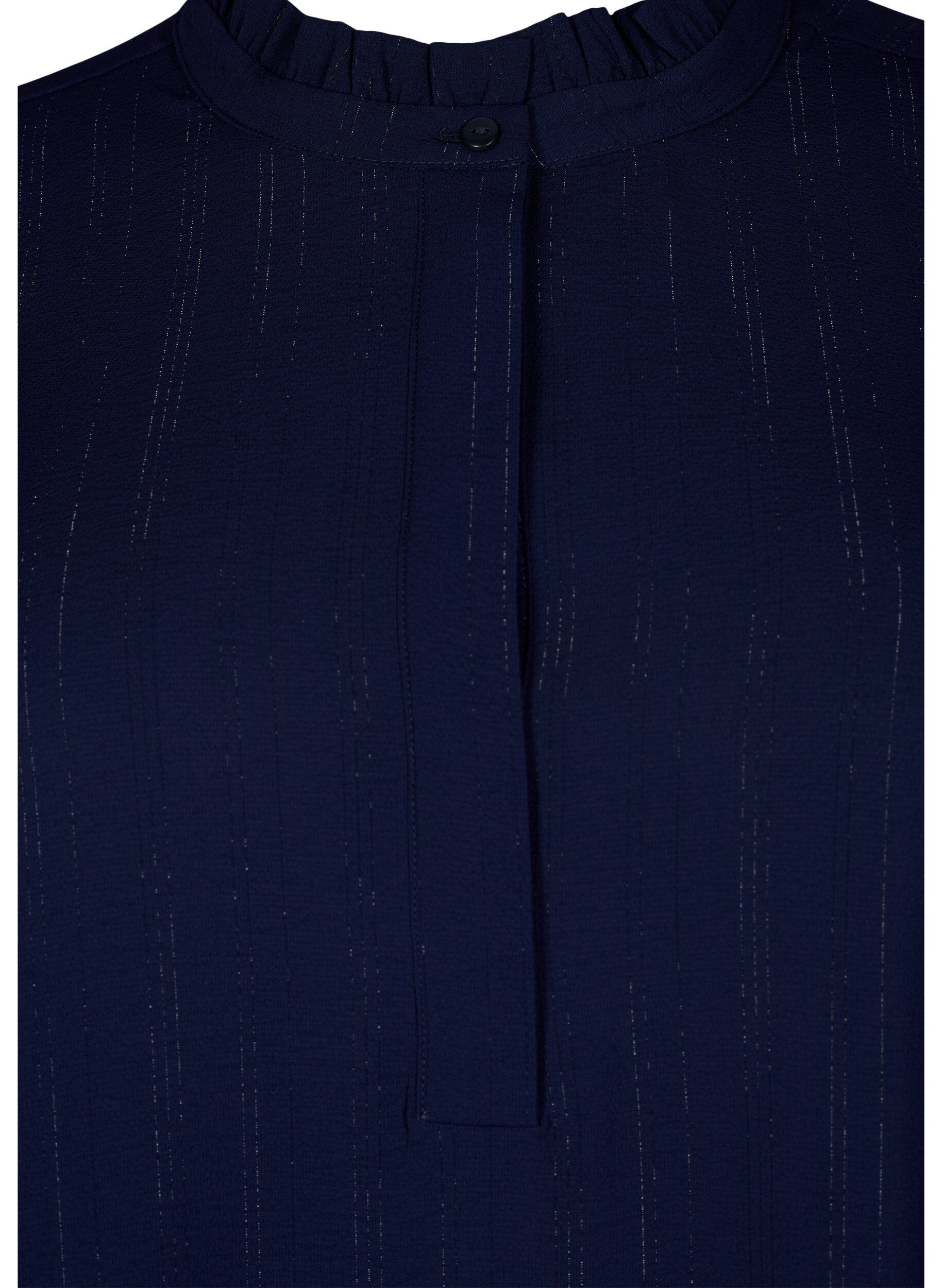 ZizziKurzes Kleid mit R&uuml;schen und Glitzer, Blau, Packshot image number 2