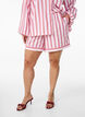 Leichte kurze Hosen mit Streifen und Taschen, Pink, Model image number 3