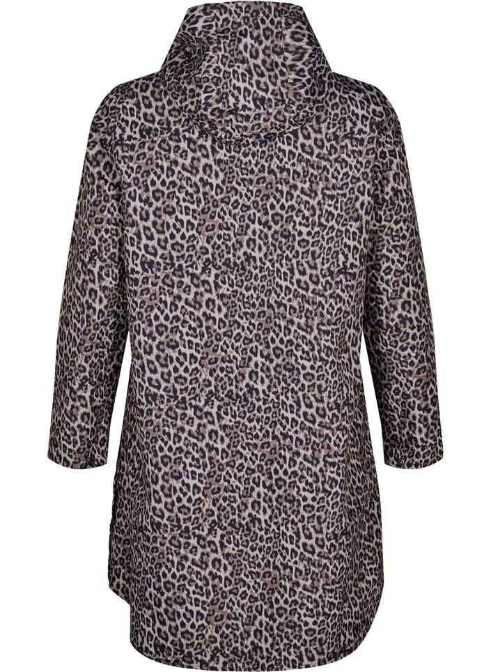 Regenjacke mit Taschen und Kapuze, Braun, Packshot image number 1