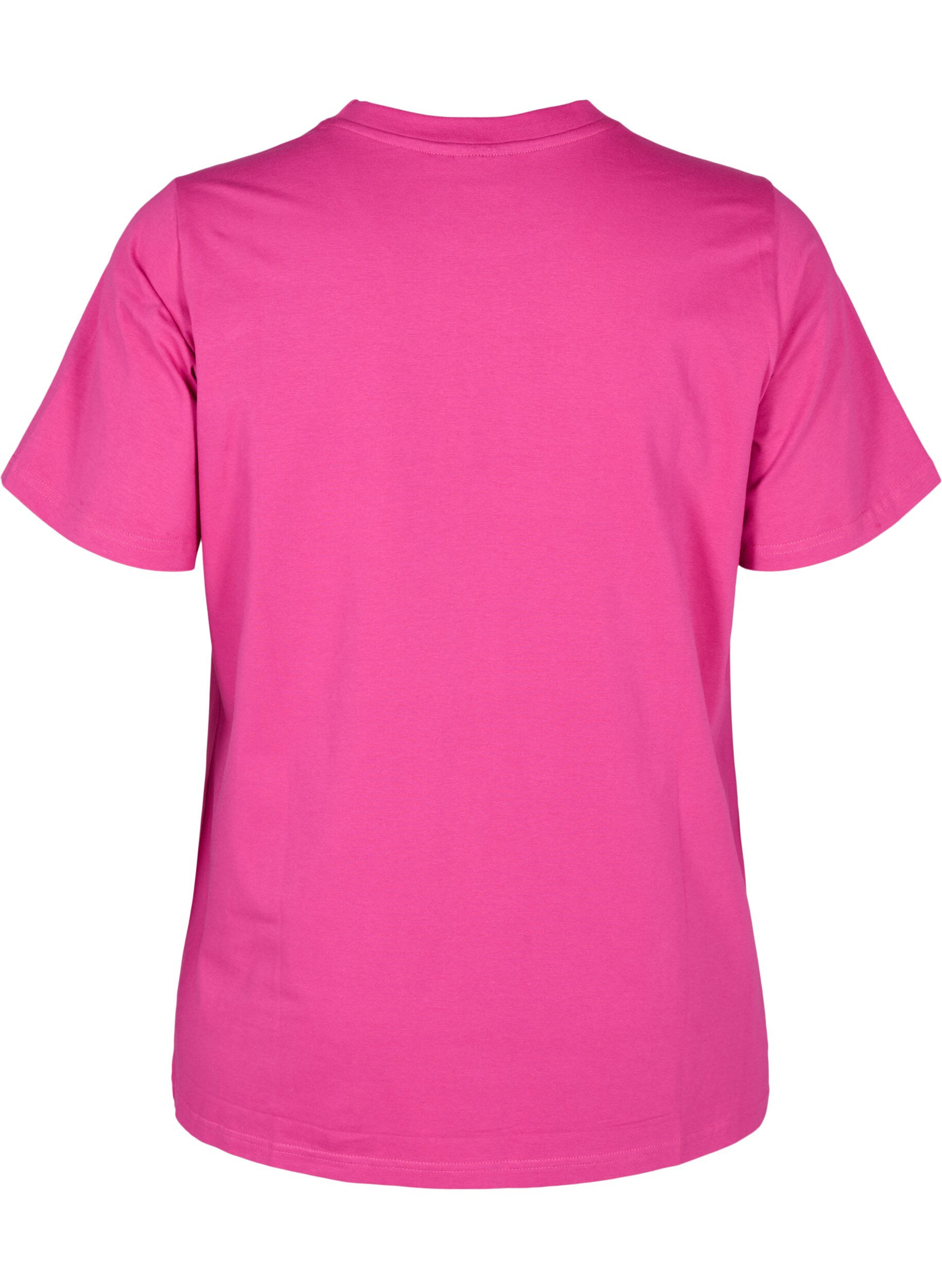 ZizziT-Shirt aus Bio-Baumwolle mit Rundhalsausschnitt, Raspberry Rose, Packshot image number 1