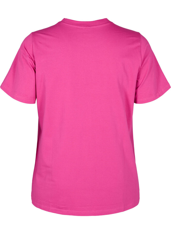 T-Shirt aus Bio-Baumwolle mit Rundhalsausschnitt, Raspberry Rose, Packshot image number 1