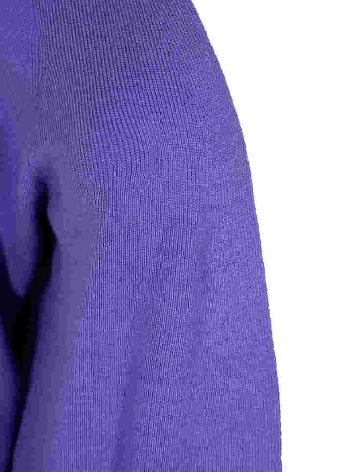 Lange Strickjacke mit Ballonärmeln, Purple Opulence, Packshot image number 2
