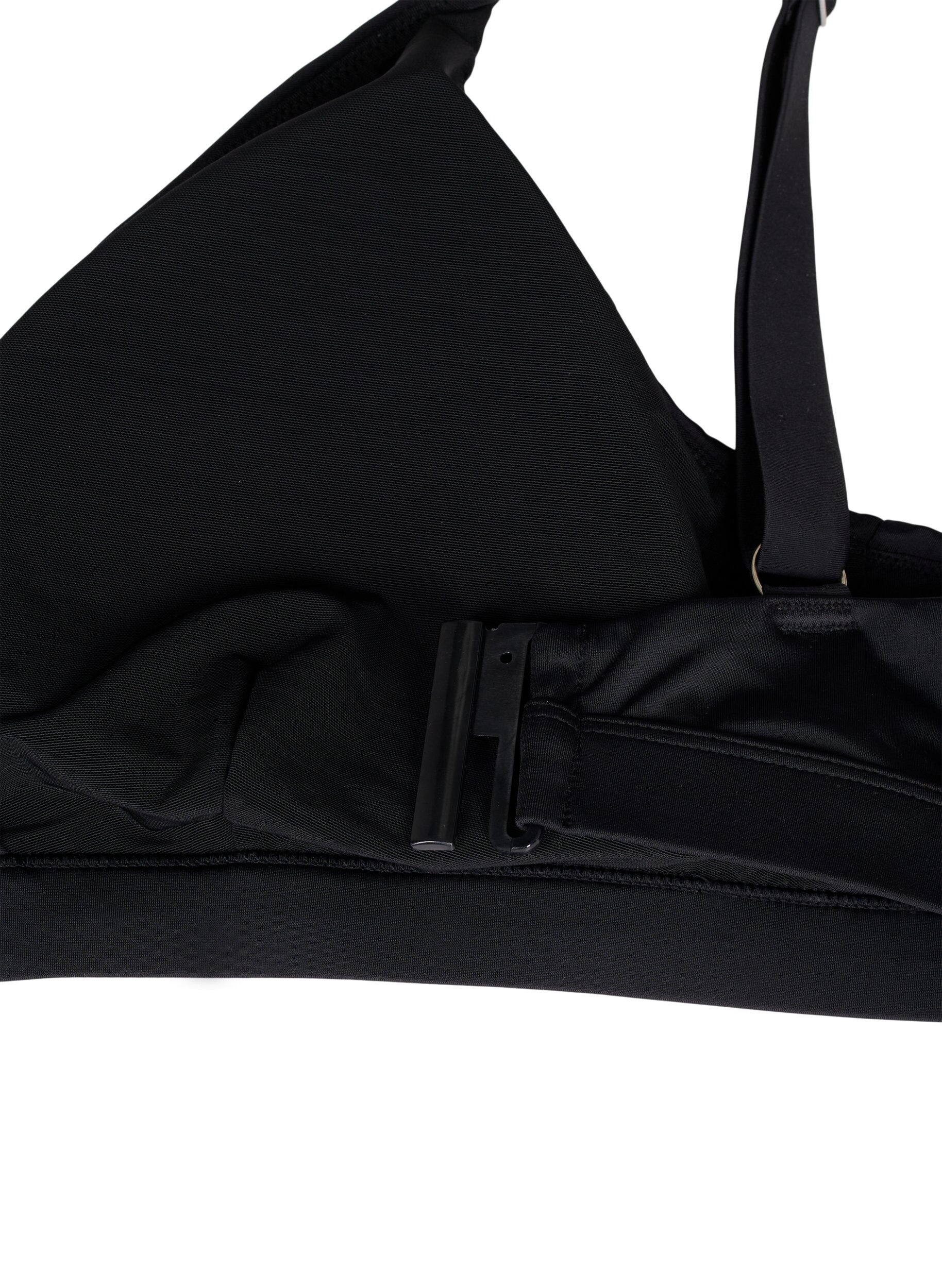 ZizziTriangel-Bikinioberteil mit Wickeldetail, Schwarz, Packshot image number 3