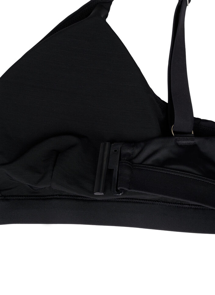 Triangel-Bikinioberteil mit Wickeldetail, Schwarz, Packshot image number 3