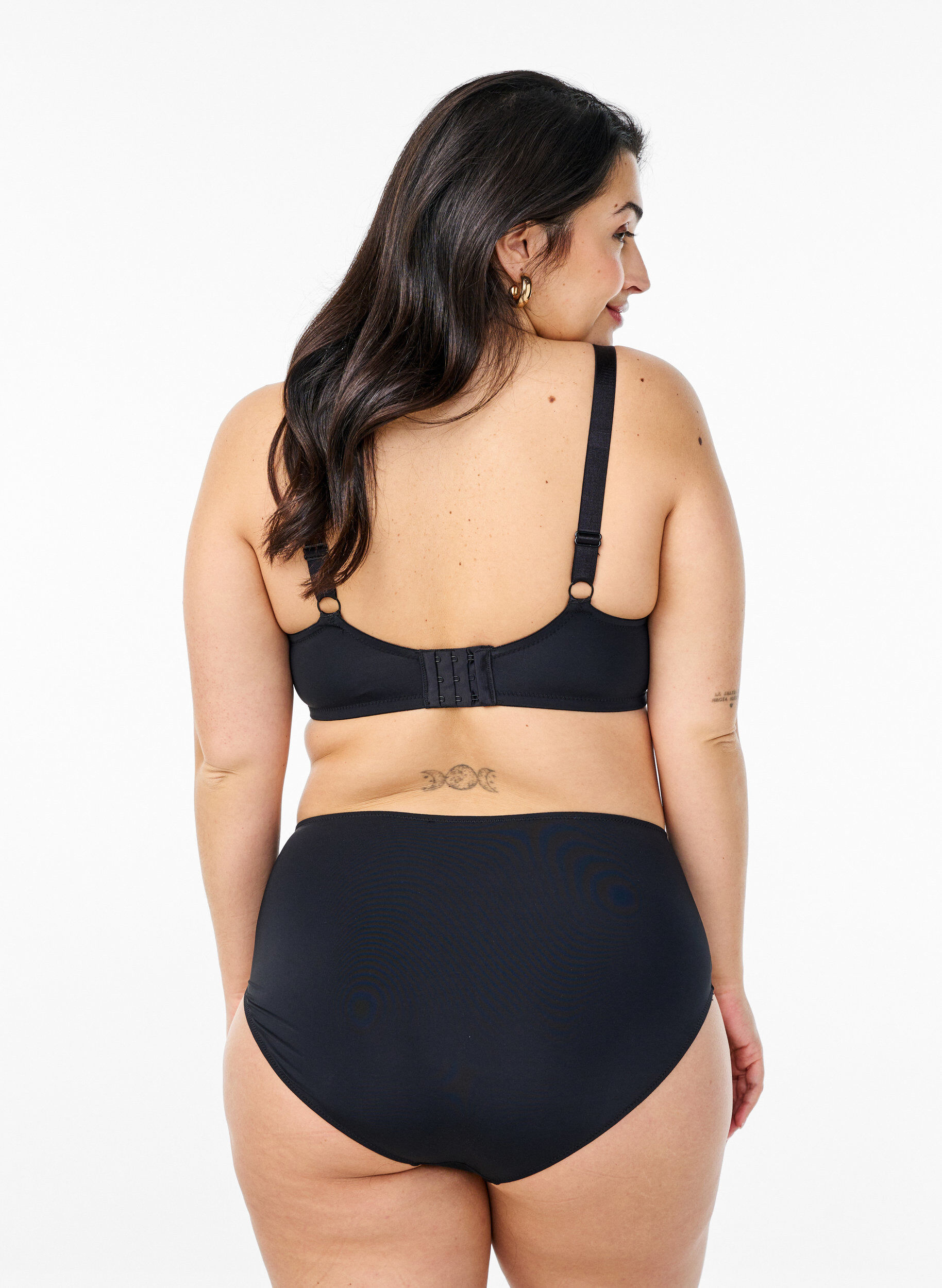 ZizziMicrofaser-Slip mit Mesh und Stickerei, Schwarz, Model image number 1