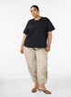 Kastiges T-Shirt aus Baumwolle, Schwarz, Model image number 1