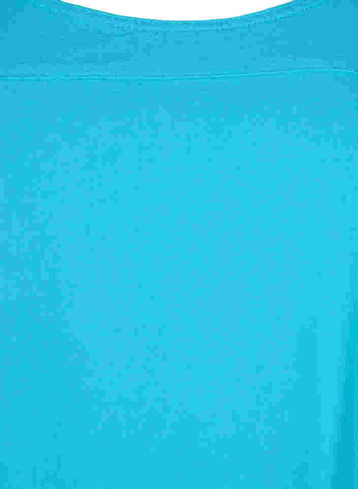 Kurzarm Kleid aus Baumwolle, Blue Atoll, Packshot image number 2