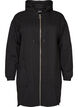 Langer Cardigan mit Kapuze und Rei&szlig;verschluss, Schwarz, Packshot image number 0