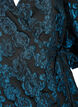 Jacquard-Wickelkleid mit 3/4-Ärmeln, Black Blue, Packshot image number 2