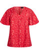 Bluse mit Blumenmuster und Fledermausärmeln, Rot, Packshot image number 0