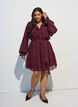 Kleid aus leichtem Webstoff mit R&uuml;schen und Bindeg&uuml;rtel, Rot, Model image number 1