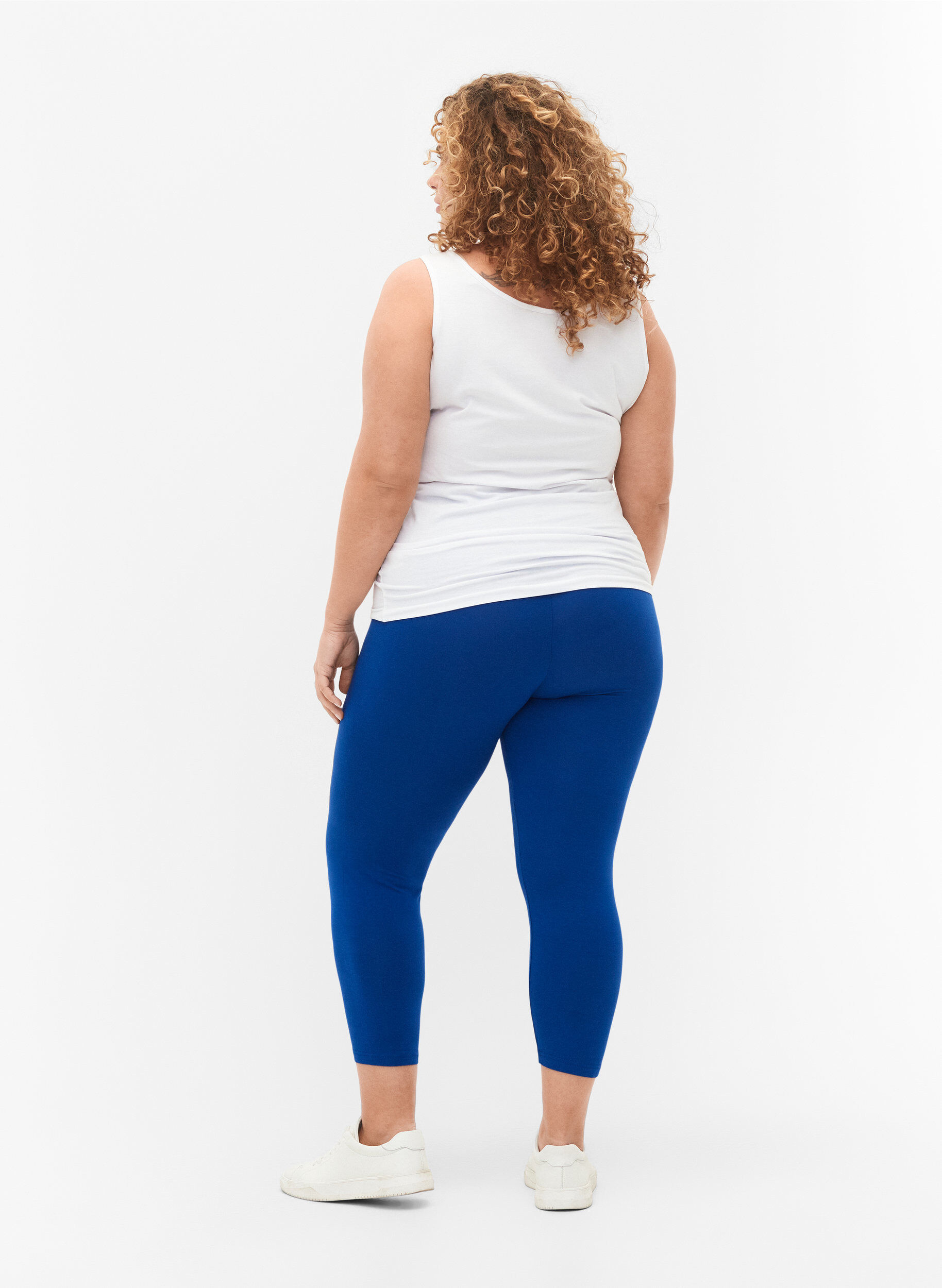ZizziBasic 3/4-Leggings aus Viskose, Blau, Model image number 2