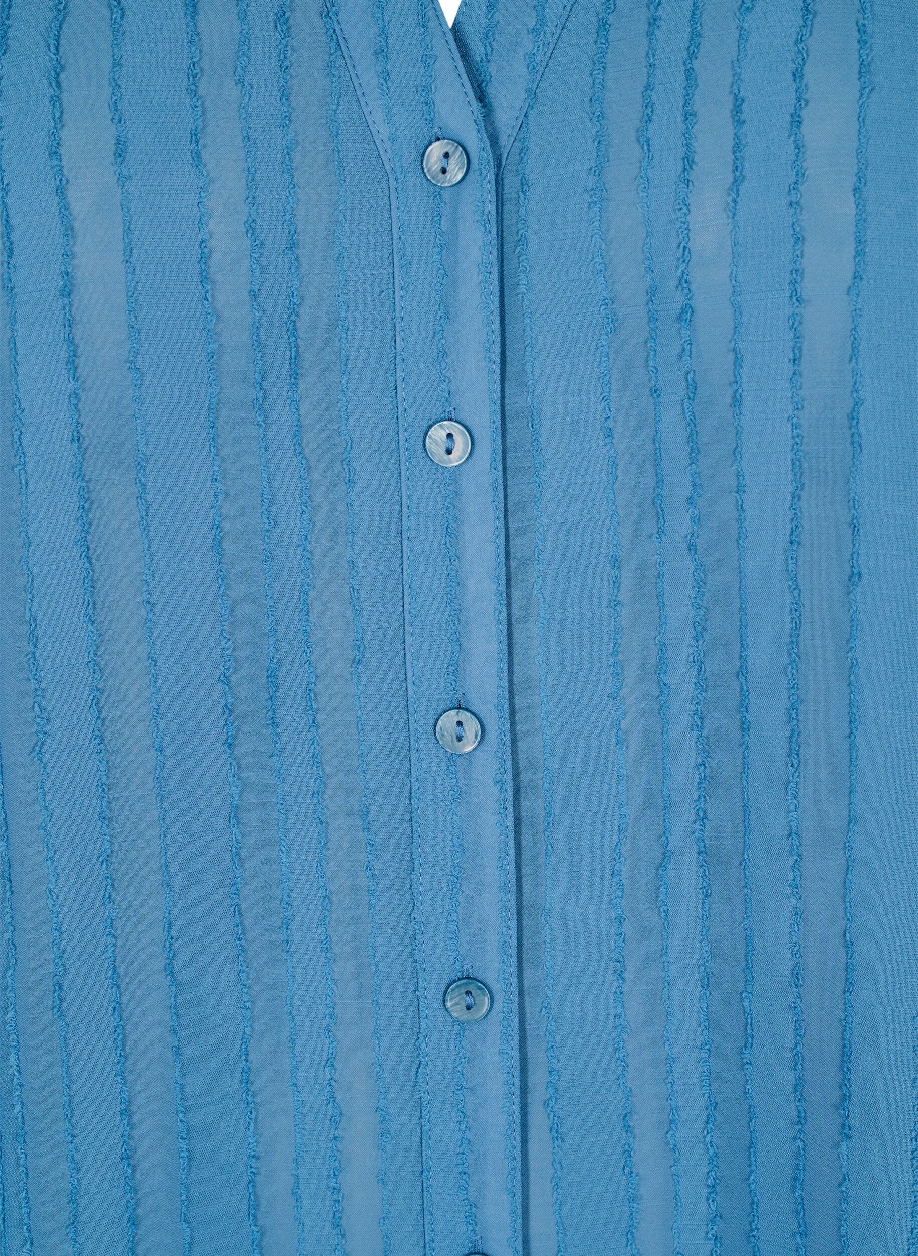 ZizziStreifenbluse mit transparenten Streifen, Blau, Packshot image number 2